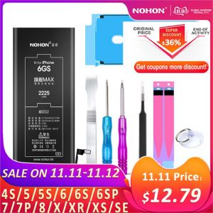 NOHON Battery For iPhone 6S 6 6SPlus 7 7Plus 8 5 5S SE X XR XS Lithium Replacement Bateria For iPhone6S iPhone7 iPhone8 iPhone5S