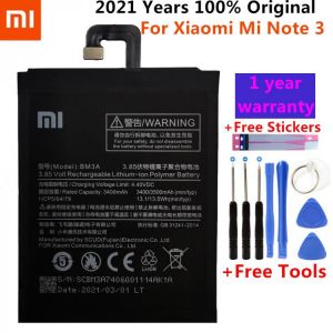 2021 Years 100%Original BM3A For Xiaomi Mi Note 3 Replacement 3300mAh High Capacity Phone Batteries +Free Tools