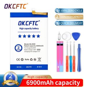 OKCFTC Original BL5000 6900mAh In Stock NEW Battery For DOOGEE BL5000 BL 5000 Mobile Phone High quality batteries + Free Tools