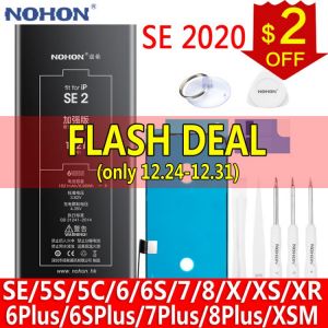 NOHON Battery For iPhone SE 2 SE2020 8 7 6S 6 Plus X XR XS MAX 5S 5C iPhone6 iPhone7 Replacement Phone Bateria 8Plus 7Plus 6Plus