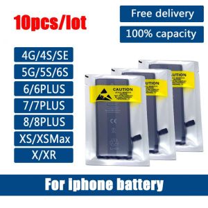10pcs/Lot 0 cycle seal oem mobile phone Battery pack for iphone 4 4S 5 5S 5C SE 6 6S 7 8 Plus X XR XS Max Bateria