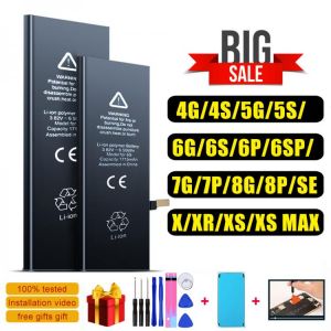 New AAAAA Zero-cycle High-quality Battery For iPhone 6S 6 5S 5 7Plus 8Plus SE XR 6Plus Mobile Phone Apple