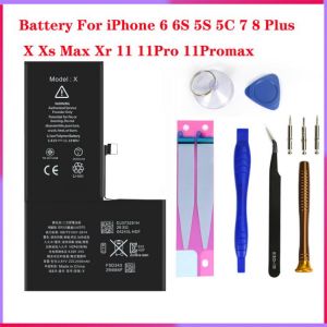 Phone Battery For iPhone 7 8 6 6S Plus X XR XS Max SE 5S 5 Replacement Original Bateria For iPhone7 Plus  High Capacity