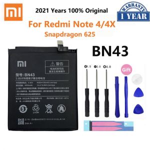 100% Original Xiao mi Redmi Note 4 4X 4 X 4100mAh BN43 For Xiaomi Global Snapdragon 625 Battery Batterie Bateria Smart Phone
