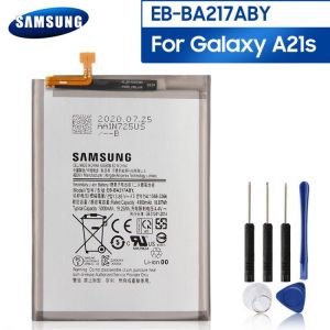 Samsung Original EB-BA217ABY Battery For Samsung Galaxy A21s EB-BA217ABY Genuine Replacement Phone Battery 5000mAh + Free Tools
