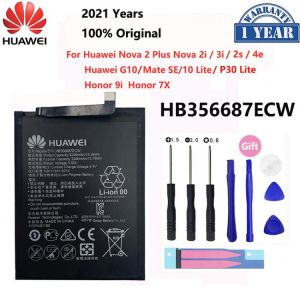 Original Hua Wei 3340mAh HB356687ECW Battery For Huawei Nova 2 plus 2i 3i 4e 2S G10 Mate 10 Lite Honor 7x 9i P30 Lite Bateria