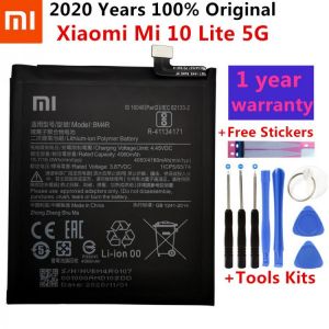 Xiao Mi Original BM4R Battery For Xiaomi Mi 10 Lite 5G BM4R Genuine Replacement Phone Battery 4160mAh With Free Tools