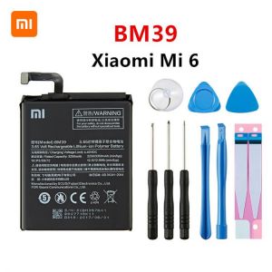 Xiao mi 100% Orginal BM39 3350mAh Battery For Xiaomi 6 Mi 6 Mi6 BM39 Phone Replacement Batteries +Tools