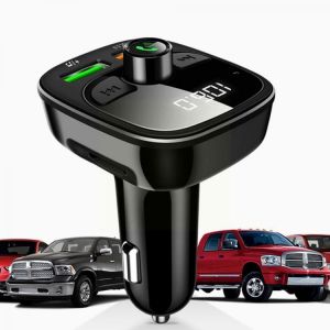 QC 3.0 Handsfree 5.0 Fm Transmitter Modulator Car Bluetooth Car Fast TF USB Player Kit Charger Music Adapter Dual Card Car W3C4