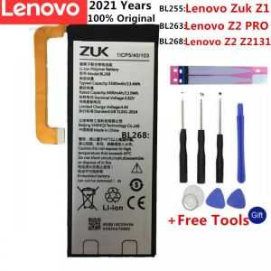 New 100% Original Battery for Lenovo Zuk BL263 Z2 PRO / BL255 Z1 / BL268  Z2 Z2131 Cell Phone Battery +Gift Tools+Stickers