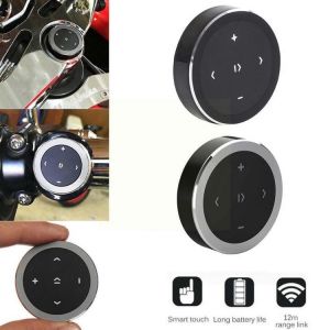 1pcs Car Wireless Bluetooth 3.0 Receiver Controller Media Wheel Steering Car Control Button Controller Remote Receiver Blue F4Q3