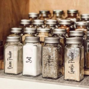 274pcs Clear Stickers For Spice Label Jars Food Bottle Container Words In Black And White Seasoning Marks 208pcs In French