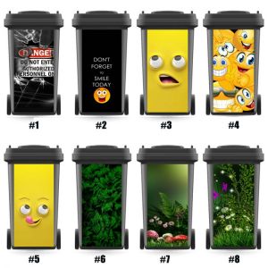 Rubbish Bin Sticker Modern Smile Wallpaper Mural Wall HD Print Decal Poster self adhesive Gift Home Art Kitchen Accessorries