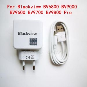 For Blackview BV9000 BV9600 BV9700 BV9800 Pro USB Power Adapter Charger EU Plug Travel Power Supply+Type-C Usb Cable Data Line