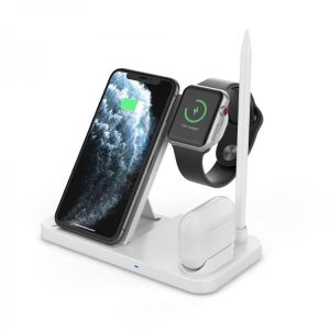 4 in 1 Wireless Charger 10W Fast Charging Stand for ios 11 Pro XR X Xs Max for IOS Watch 6 5 4 3 Air Pro Pencil
