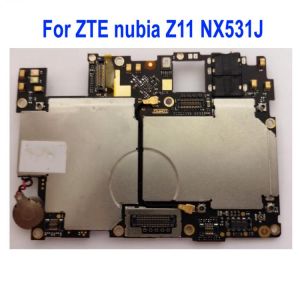 100% Original Used Test Unlocked Mainboard For ZTE nubia Z11 NX531J Motherboard 64GB Logic Board Circuits Card Fee Flex Cable