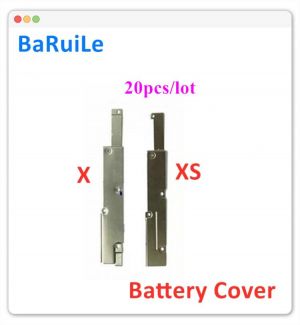 BaRuiLe 20pcs Battery FPC Flex Cable cover for iphone X XS Max XR inner Metal Bracket Clip Holder Replacement Parts