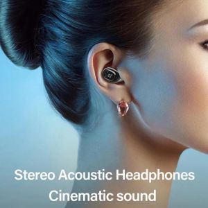 F911 Invisible Ture Hybrid Active Noise Cancelling Wireless Earbuds in Ear Bluetooth 5.0 TWS Stereo Earphones Deep Bass