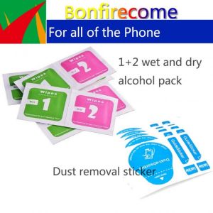 1000Pcs\lot For iPhone Samsung Tempered Glass Camera Lens Phone Screen Dust Removal Dry Wet Cleaning Wipes Paper  alcohol pack