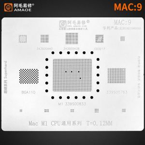 BGA reballing Stencil Template for Mac Macbook M1 /339S00883 339S00763/ CPU CD3217 343S00438 343S00440