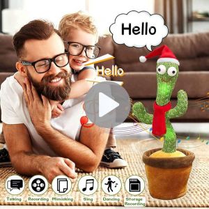 Christmas Gifts  Dancing Cactus Electron Plush Toy Soft Plush Doll Babies Cactus That Can Sing And Dance Voice Interactive Bled