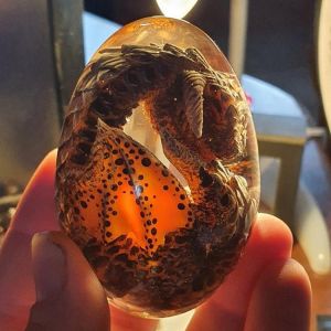 Lifelike Lava Dragon Egg Ornament  Dinosaur Egg Statue Resin Crystal Mineral Gemstone Decoration Artwork Collection Decor Gifts