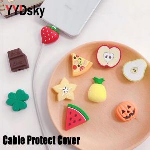 YYDsky Fruit Data Cable Protective Cover Charger Cable Cartoon Protect Case Suitable For iPhone 13 12 Pro Max Cute Fashion Case