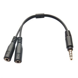 1Pc 3.5mm Stereo Audio Male To 2 Female  Adapters Converters Headset Mic Splitter Cable Adapter Mobile Phone Accessories