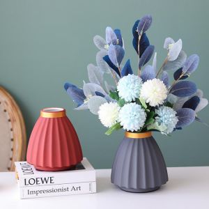 Ceramic Vase Home Living Room Coffee Table Desktop Flower Arrangement Vase Green Plants Succulents Flower Pot Potted Ornaments