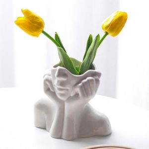 Creative Ceramic Flower Vase ins Nordic Woman Body Art Decor Vases Living room Flower Arrangement Home Decor