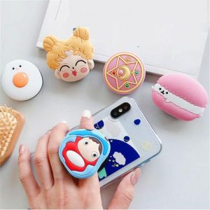 Foldable Mobile Phone Bracket Cute Animal Socket Air bag Phone Egg Finger Ring Holder Phone Holders Stand For Mount Phone Case