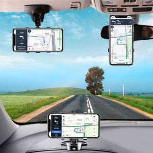 FONKEN Universal Car Phone Holder Stand Dashboard Rotatable Cell Phone Bracket  Rearview Mirror Holder GPS Navigation Holder