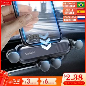 INIU Gravity Car Phone Holder Air Vent Clip Mount Support Universal GPS Stand For iPhone 12 11 X XR XS 7 8 Xiaomi Huawei Samsung