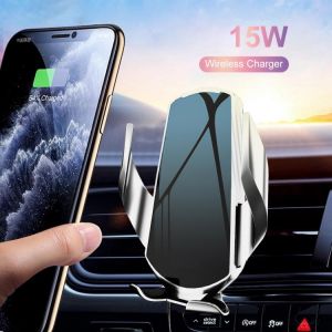 15W Wireless charger Automatic clamping Intelligent Infrared Phone Holder Fast Charging For iPhone 12 11 Pro For Xiaomi Samsung