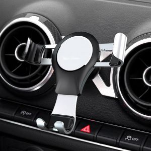 Aluminum Gravity Car Stand Holder for Audi A3 S3 A1 Outlet Moblie Phone Clamp Bracket Mount Vehicle GPS Navigation accessories