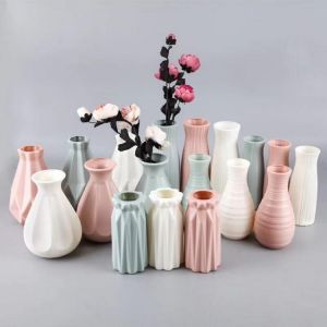 Modern Flower Vase Home Flower Arrangement Living Room Origami Plastic Nordic Style Home Decoration Ornament Home Decor Hot Sale