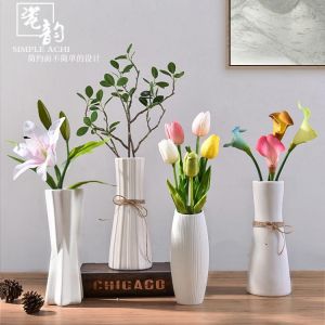 2021 Simple Ceramic Vase Water Culture Modern Creative Home Living Room Dining Room Dried Flower Flower Arrangement Decoration