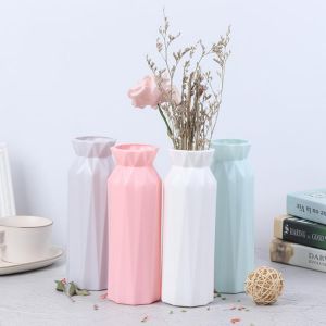 Modern Flower Vase Home Flower Arrangement Living Room Origami Plastic Nordic Style Home Decoration Ornament Home Decor Hot Sale