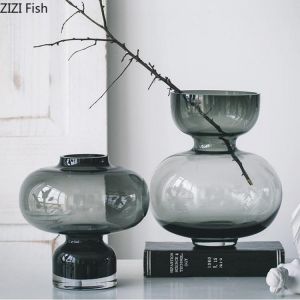 Creative Geometric Glass Vase Crafts Living Room Desktop Flower Arrangement Vase Hydroponic Modern Home Decoration Accessories