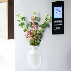 Vases Sticky Handmade Container Wall Silicone Flowers Accessories Soft home Plant Glass Pots Fridge Stickers DIY Body Bottle