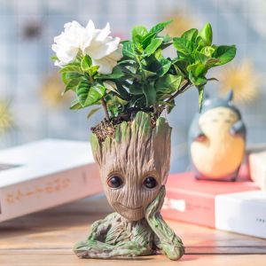 Flower Pot Baby Groot Home Decoration Planter Action Figures Tree Man Model Toy For Kids Pen Holder Creative Garden Planter Pots