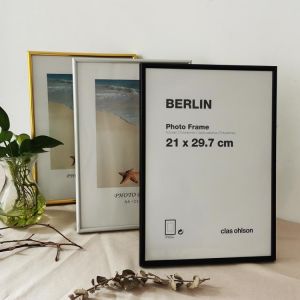 Aluminum Picture Frame Classic Certificate Frame For Wall Hanging With Plastic Glass Metal Photo Frame For Pictures Poster Frame