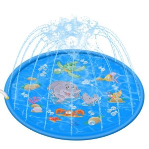 100/170cm Water spray pad Outdoor Lawn Beach Sea Inflatable Water Spray Kids Sprinkler Play Pad Mat Water Game Beach Cushion Toy