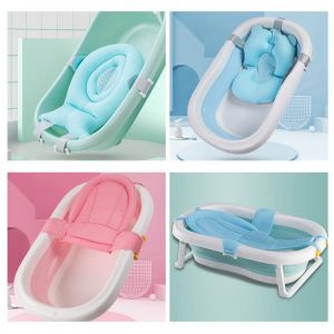 Large Folding Baby Bath Tub Portable Bath Bucket Anti-Slip Bottom Newborn Baby Swim Tubs Portable Children Non-Slip Kids Bathtub