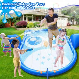 177 CM Summer Children's Baby Play Water Owl Mat Beach Pad Lawn Inflatable Spray Water Cushion Toys Outdoor Tub Swiming Pool