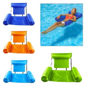 PVC Summer Inflatable Foldable Floating Row Swimming Pool Party Water Hammock Air Mattresses Bed Beach Water Sport Lounger Chair