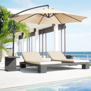 1pc 3M Beach Umbrella Canopy UV Protection Umbrella Canopy Outdoor Umbrella Canopy without Umbrella Stand (Beige/Green)