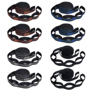 One Pair Tree Swing Hanging Hammock Straps Rope Heavy Duty Load Capacity Outdoor Camping Hiking Hammock Hanging Belt