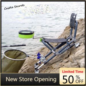 Outdoor Multi-functional Folding Fishing Chair Backrest Adjustable Four Feet Adjustable Aluminum Fishing Chair Fishing Chair