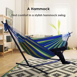 Portable Outdoor Hammock Stand Multi-functional Practical Convenient Yard Garden Camping Sleeping Swing Hanging Bed